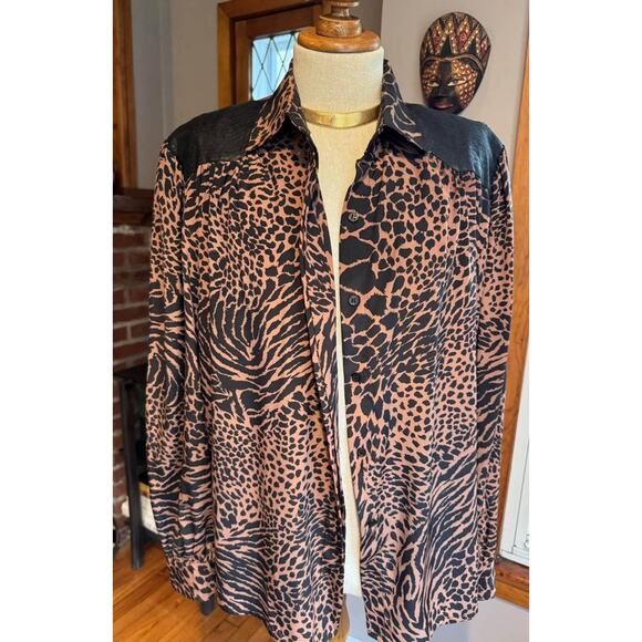 Vintage 1980’s Jordan Cheetah Print Top - Picture 5 of 8